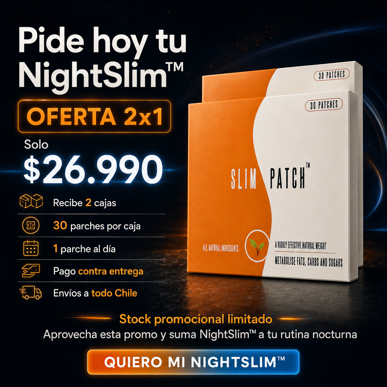 NightSlim™ - Parche Adelgazante Nocturno x30 Unidades